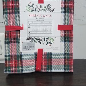 Spruce & Co. Plaid Holiday Tablecloth - Red, Green, White